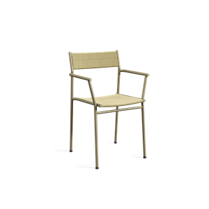 Silla de Comedor Northern Weave con Reposabrazos, Gris, Beige y Natural