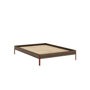 Estructura de Cama Karup Design Core 140x200 Marrón algarrobo/Rojo Tierra