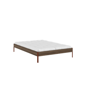 Estructura de Cama Karup Design Core 140x200 Marrón algarrobo/Rojo Tierra