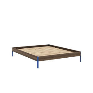 Estructura de Cama Karup Design Core 160x200 Marrón algarrobo/Azul Vivo