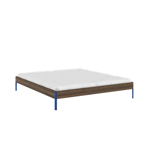 Estructura de Cama Karup Design Core 180x200 Marrón algarrobo/Azul Vivo
