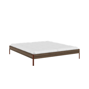 Estructura de cama Karup Core 180x200 Marrón algarrobo/Rojo tierra