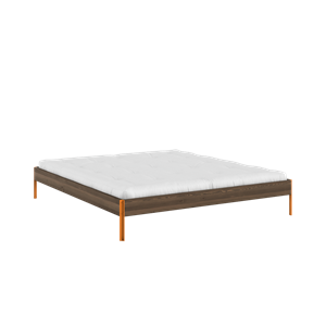 Estructura de Cama Karup Design Core 180x200 Marrón Algarrobo/ Naranja Solar