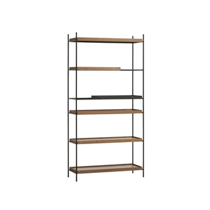 Sistema de estanterías Woud Tray Configuration 22, alto, Negro/ Nuez