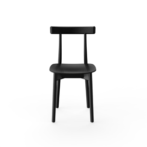 NINE Silla de Comedor Skinny de Madera Negro/ Fresno