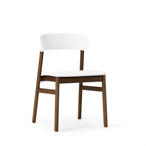 Normann Copenhagen Herit Silla de Comedor Tapizada en Cuero Roble Ahumado/ Blanco