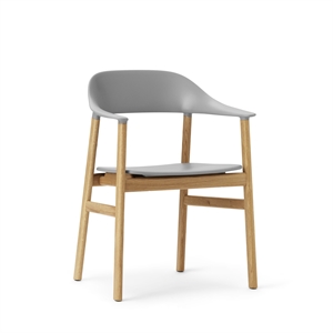 Silla de Comedor Herit Normann Copenhagen con Reposabrazos Roble/ Gris