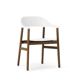 Silla de Comedor Normann Copenhagen Herit con Reposabrazos Roble Ahumado/ Blanco