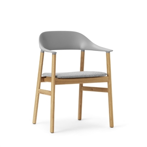 Normann Copenhagen Silla de Comedor Herit con Reposabrazos Tapizada Roble/ Gris