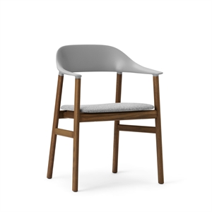 Normann Copenhagen Herit Silla de Comedor con Reposabrazos Tapizada Roble Ahumado/ Gris