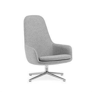 Normann Copenhagen Era Sillón Alto con Giratorio Aluminio/Synergy LDS16