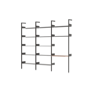 &Tradition Rhomb IF1 &IF4 & IF5 Configuración de Estantería G Nuez lacado/Antracita