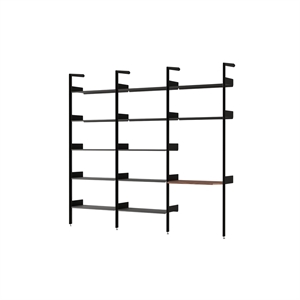 &Tradition Rhomb IF1 &IF4 & IF5 Configuración de Estantería G Nuez lacado/Antracita