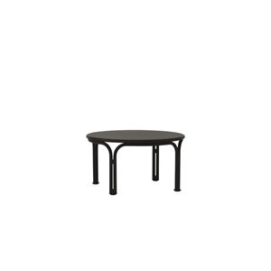 Mesa de centro para exterior &Tradition Thorvald SC108 Ø70 Negro cálido