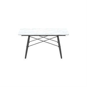 Mesa de Centro Vitra Eames Cuadrada Mármol Blanco /fresno Negro