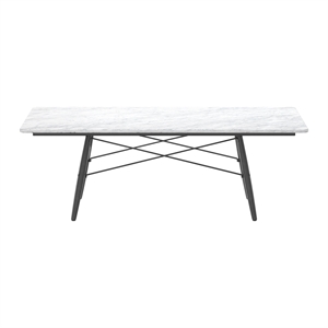 Mesa de Centro Vitra Eames Rectangular Mármol Blanco /fresno Negro