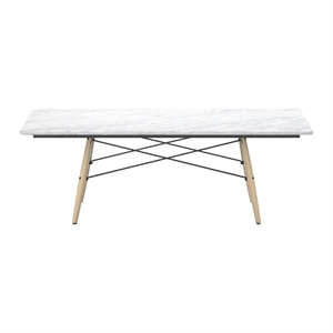 Vitra Eames Mesa De Centro Rectangular Mármol Blanco /Ceniza Miel