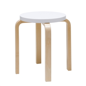 artek E60 Taburete Abedul/ Blanco