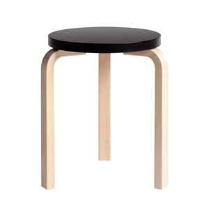 artek 60 Taburete Abedul/ Negro