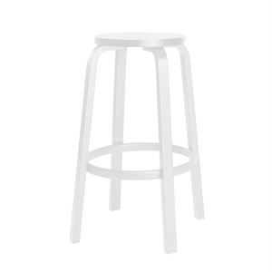 artek 64 Taburete de Bar Alt. 75 cm Blanco