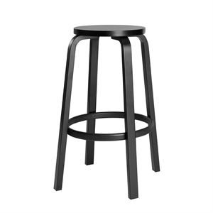 artek 64 Taburete de Bar Alt. 75 cm Negro