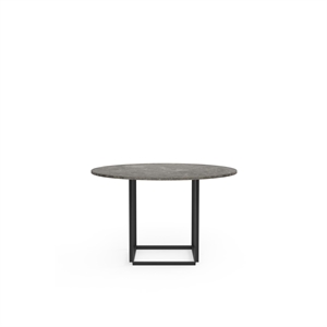 Mesa de Comedor Florence Ø120 Mármol Gris Du Marais con Estructura Negro New Works