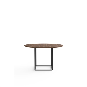 Mesa de Comedor Florence Ø120 Nuez con Estructura Negro New Works