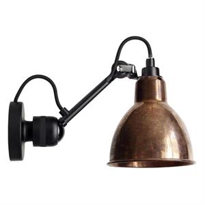 Lampe Gras N304 Lámpara de Pared Negro Mate y Cobre Crudo con Cable