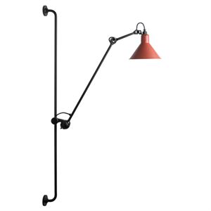Lampe Gras N214 Lámpara de Pared Negro mate/Rojo