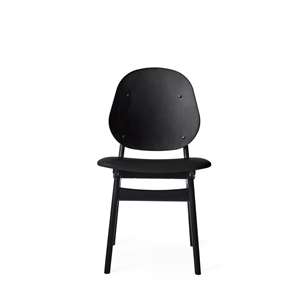 Cálida Silla de Comedor Nórdica Noble, Madera de Haya Negro en negro/Prescott 207