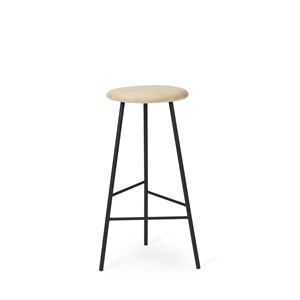 Taburete de Bar Warm Nordic Pebble AL.76 Madera de Fresno/ Negro