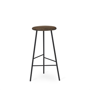 Taburete de Bar Warm Nordic Pebble AL76 Roble Ahumado/ Negro