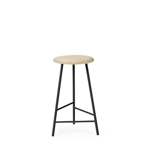 Taburete de Bar Warm Nordic Pebble Alt.65 Madera de Fresno/ Negro