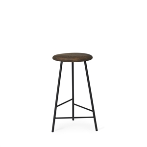 Taburete de Bar Warm Nordic Pebble Alt.65 Roble Ahumado/ Negro