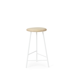 Taburete de Bar Warm Nordic Pebble Alt.65 Madera de Fresno/ Blanco