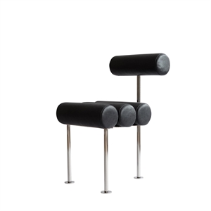 Silla de Comedor 101 Copenhagen Hiro en Cuero Anilina/ Negro