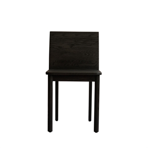 Silla de Comedor Brutus de 101 Copenhagen Slim Coffee, Color Negro y Roble