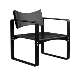 Silla de comedor Verner Panton Serie 270 F con reposabrazos , Negro