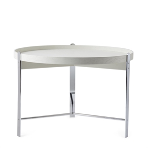 Mesa de Centro Warm Nordic Compose Ø70 Blanco Cromo