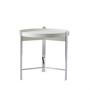 Mesa de Centro Warm Nordic Compose Ø50 Blanco Cromo