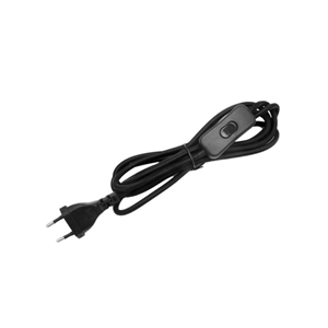 Cable Design By Us con Interruptor, 200 cm , Negro
