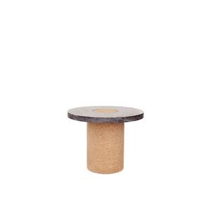 Mesa Auxiliar/de Centro Frama Sintra Grande de Mármol Negro y Corcho