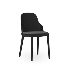 Normann Copenhagen Silla de Comedor Allez Tapizada en Lona Negro