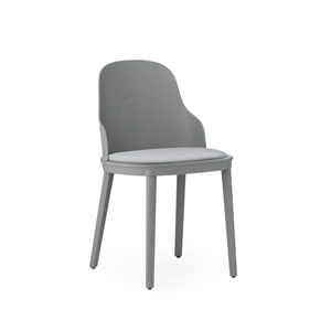 Normann Copenhagen Silla de Comedor Allez Tapizada en Lona Gris