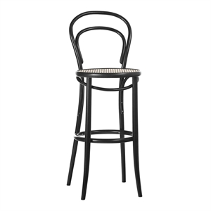 TON No 14 Taburete de bar 76 cm Ratán/ Negro