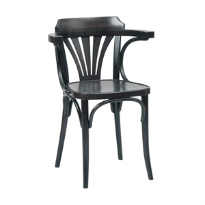 TON No 24 Silla de comedor Negro