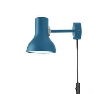 Anglepoise Type 75 Mini Lámpara de Pared Edición Margaret Howell Con Cable Azul Sajonia