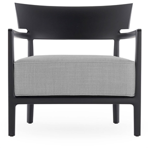 Sillón de Exterior Kartell CARA MAT Negro/ Gris