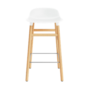 Normann Copenhagen Form Taburete de Bar Al. 65 cm Blanco/ Roble