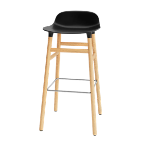 Normann Copenhagen Form Taburete de Bar Al. 75 cm Negro/ Roble